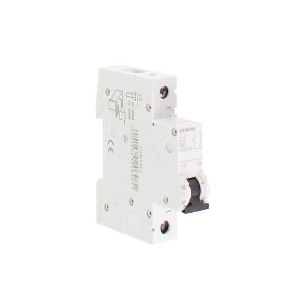 Siemens 5sj61207 1p 20a 6ka C-curve circuit breaker